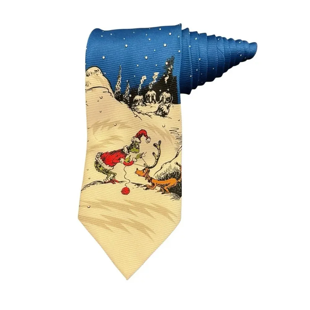 Dr Seuss How The Grinch Stole Christmas Max The Dog Novelty Necktie